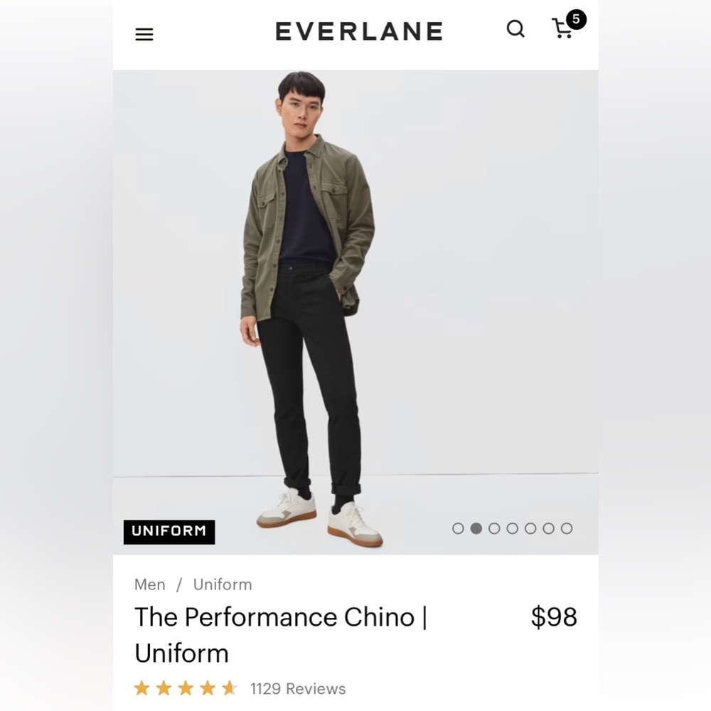 NWT Everlane Performance Chino (Slim)